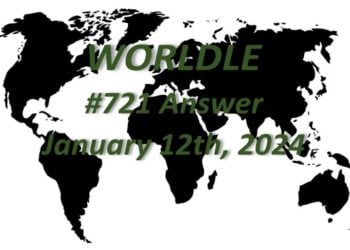 Daily Worldle 721 Answers - January 12th 2024