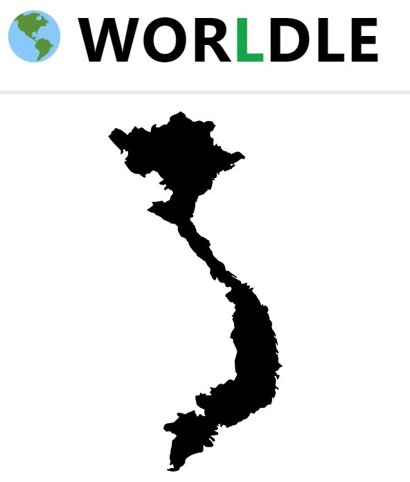 Daily Worldle 721 Country - January 12th 2024