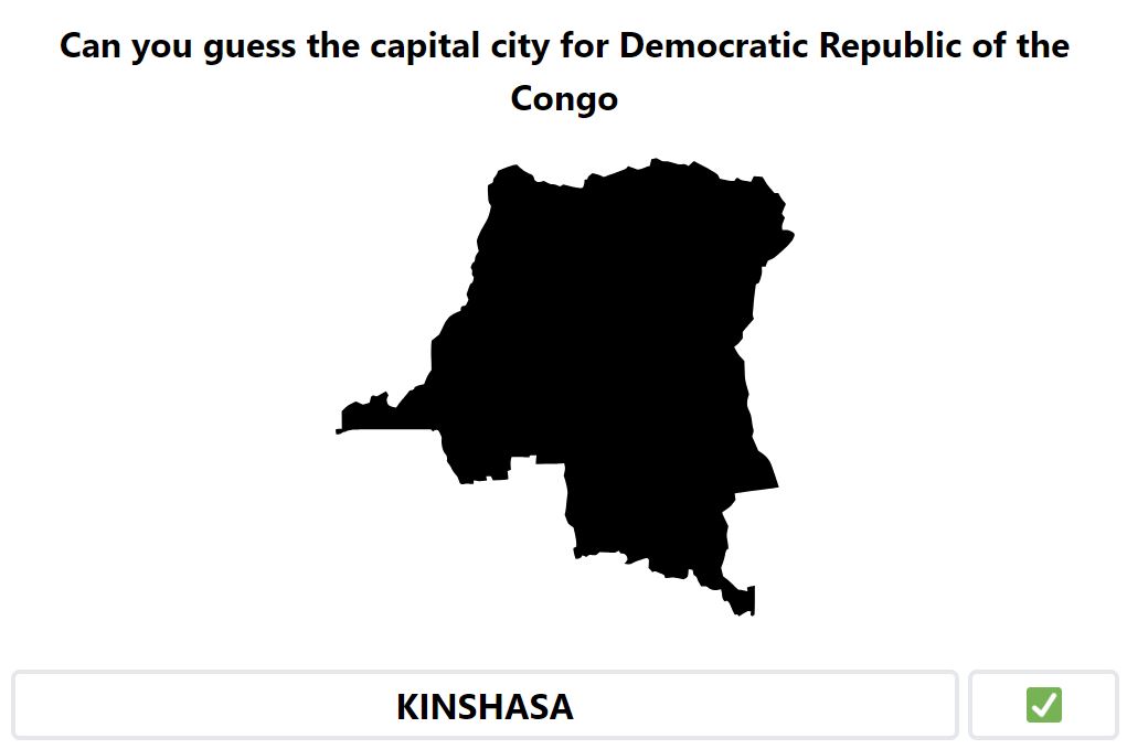 Daily Worldle 727 Bonus Capital City - January 18th 2024