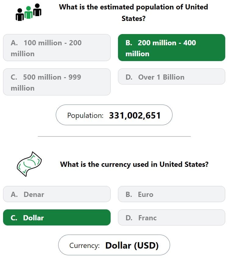 Daily Worldle 728 Bonus Currency & Population Answer - January 19th 2024