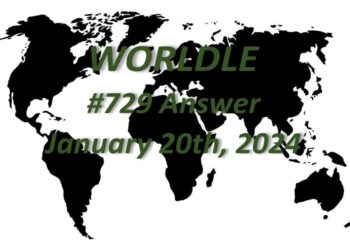 Daily Worldle 729 Answers - January 20th 2024