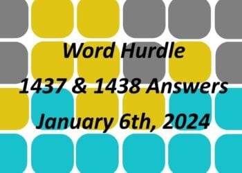 Word Hurdle #1437 & #1438 - 6th January 2024