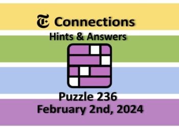 Daily NYT Connections 236 Answers - February 2nd 2024