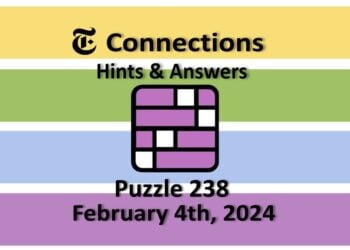 Daily NYT Connections 238 Answers - February 4th 2024
