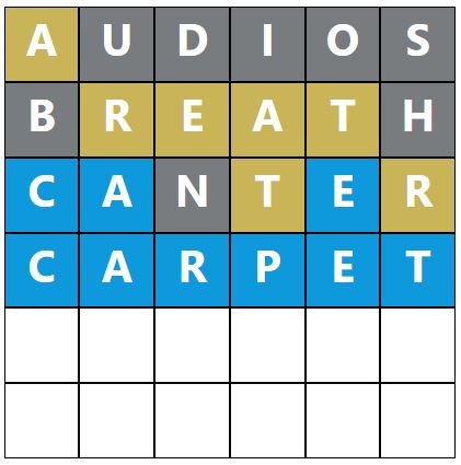 Daily Word Hurdle #1495 Morning Answer - 4th February 2024