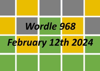 Daily Wordle 968 - 12th February 2024