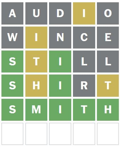 Daily Wordle Answer 981 - 25th February 2024
