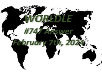 Daily Worldle 747 Answers - February 7th 2024