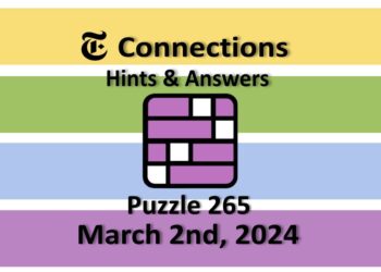 Daily NYT Connections 265 Answers - March 2nd 2024
