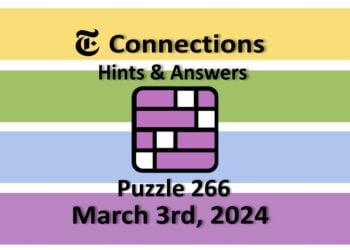 Daily NYT Connections 266 Answers - March 3rd 2024