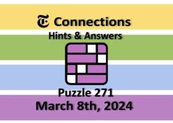 Daily NYT Connections 271 Answers - March 8th 2024