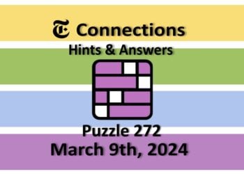 Daily NYT Connections 272 Answers - March 9th 2024