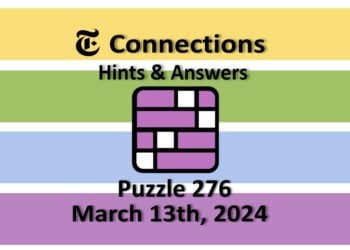Daily NYT Connections 276 Answers - March 13th 2024