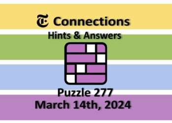 Daily NYT Connections 277 Answers - March 14th 2024