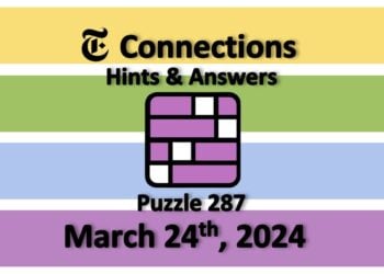 Daily NYT Connections 287 Answers - March 24th 2024
