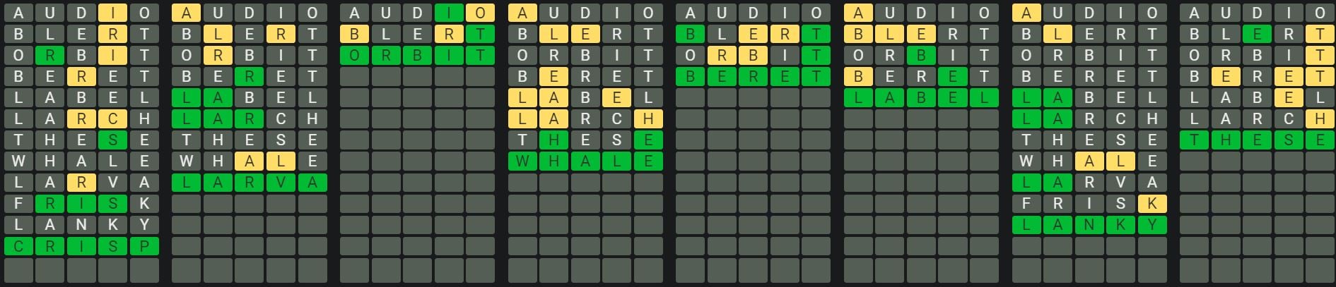 Daily Octordle Answer 787 - March 21st 2024