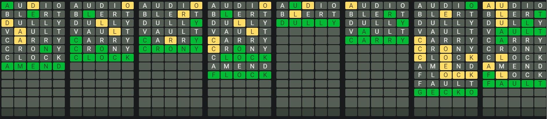 Daily Octordle Answer 788 - March 22nd 2024