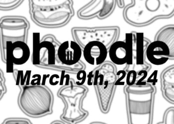 Daily Phoodle - 9th March 2024
