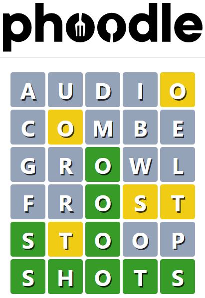 Daily Phoodle Answer 692 - 30th March 2024