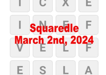 Daily Squaredle Answers - 2nd March 2024