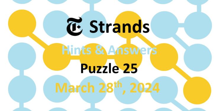 Daily Strands 25 Answers Today - 28th March 2024