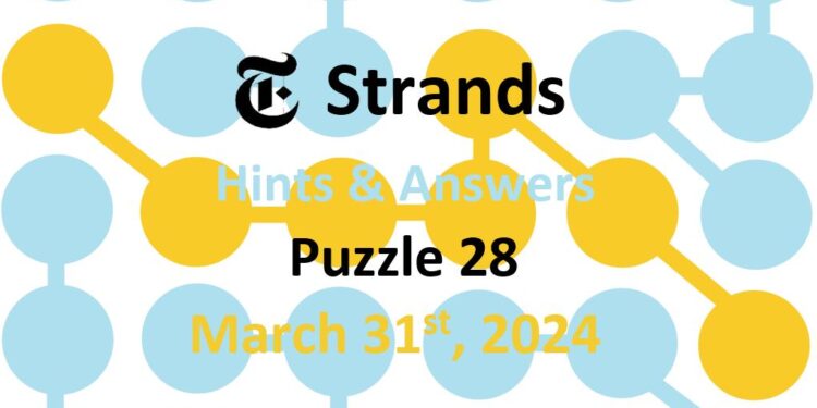 Daily Strands 28 Answers Today - 31st March 2024