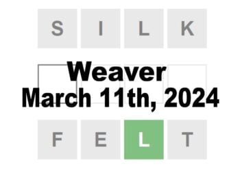 Daily Weaver Answers - 11th March 2024