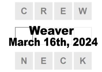 Daily Weaver Answers - 16th March 2024