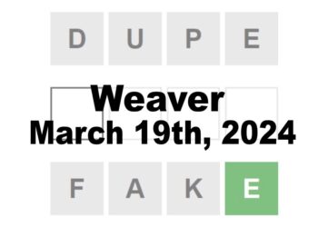 Daily Weaver Answers - 19th March 2024