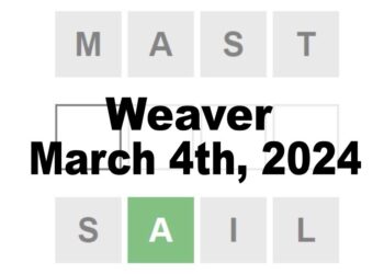 Daily Weaver Answers - 4th March 2024