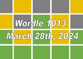 Daily Wordle 1013 - 28th March 2024