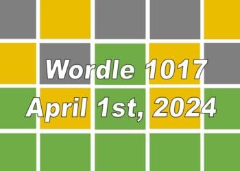 Daily Wordle 1017 - 1st April 2024