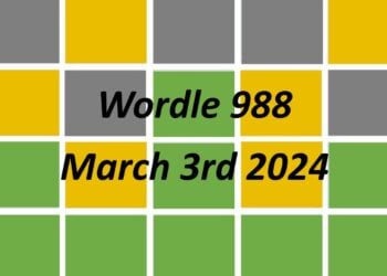 Daily Wordle 988 - 3rd March 2024