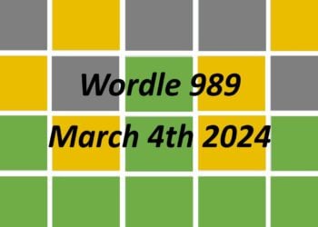 Daily Wordle 989 - 4th March 2024
