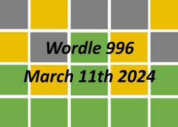 Daily Wordle 996 - 11th March 2024
