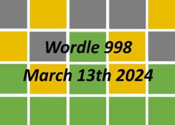 Daily Wordle 998 - 13th March 2024