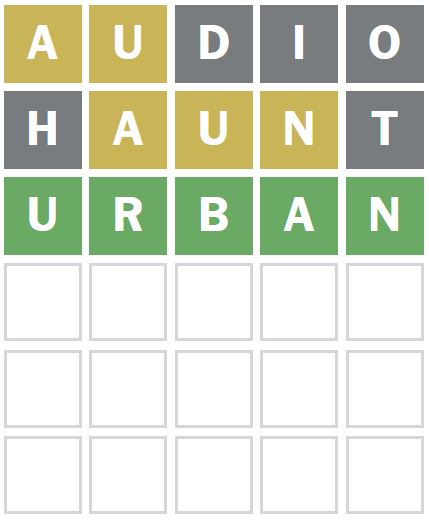 Daily Wordle Answer 987 - 2nd March 2024
