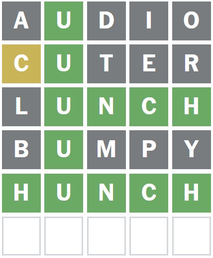 Daily Wordle Answer 990 - 5th March 2024