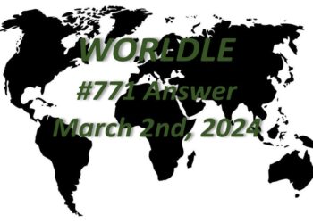 Daily Worldle 771 Answers - March 2nd 2024