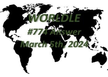 Daily Worldle 774 Answers - March 5th 2024