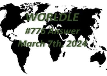 Daily Worldle 776 Answers - March 7th 2024