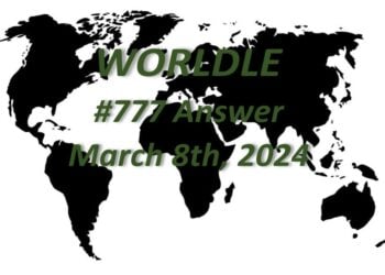 Daily Worldle 777 Answers - March 8th 2024