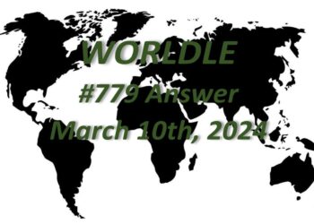 Daily Worldle 779 Answers - March 10th 2024