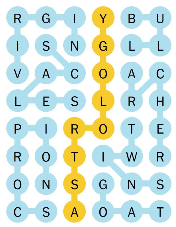 NYT Strands 22 Completed Puzzle - 25th March 2024