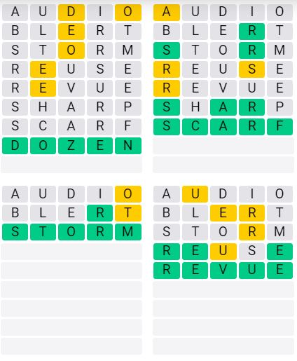 Weekly Quordle 40 Answer - March 25th - 31st 2024