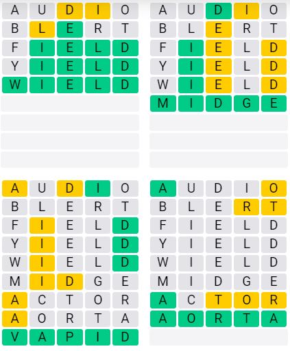 Weekly Quordle 41 Answer - April 1st - 7th 2024