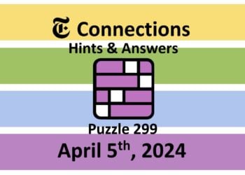 Daily NYT Connections 299 Answers - April 5th 2024