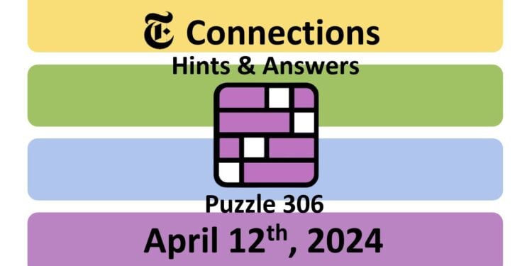 Daily NYT Connections 306 Answers - April 12th 2024