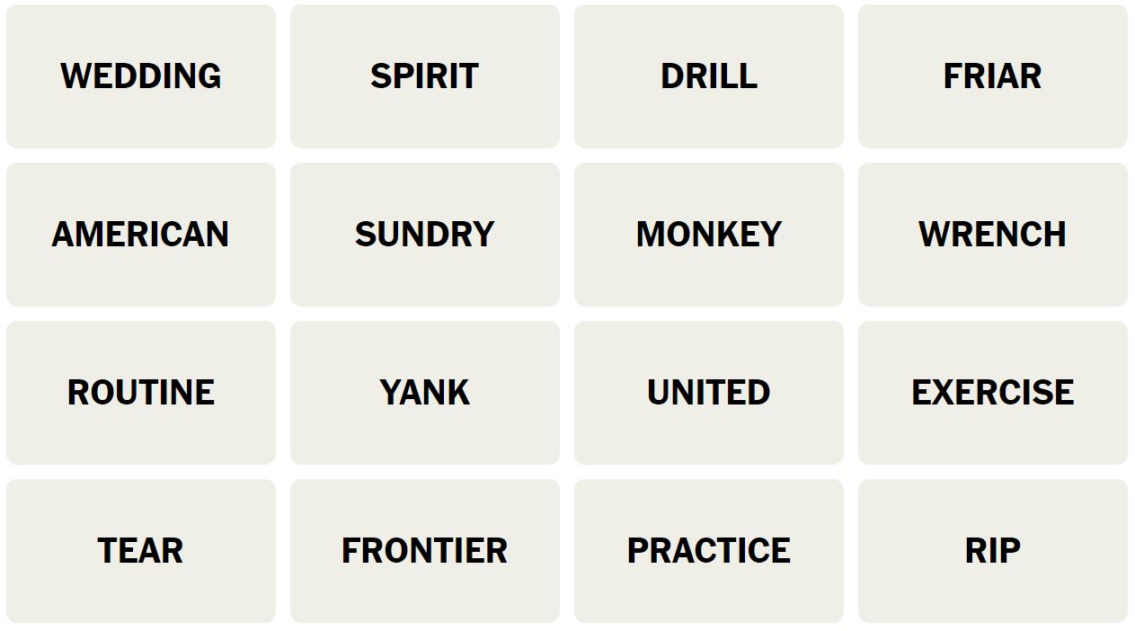 Daily NYT Connections 308 Puzzle - 14th April 2024