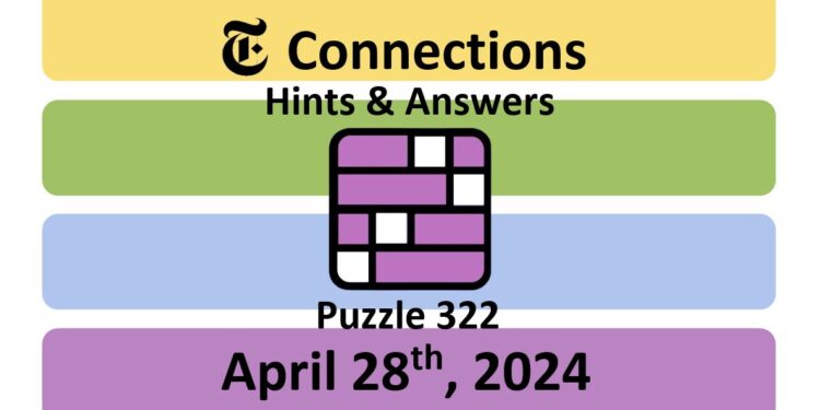 Daily NYT Connections 322 Answers - April 28th 2024